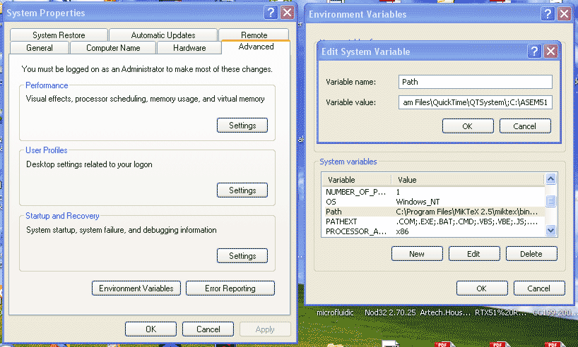 edit System Variables